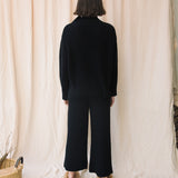 Taka Organic Cotton Knitted Trouser in Black