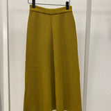 Mio Organic Cotton Knitted Skirt in Chartreuse