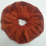Sandy Organic Cotton Velour Scrunchie in Paprika