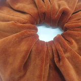 Sandy Organic Cotton Velour Scrunchie in Paprika