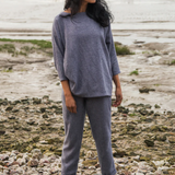 Kayley-Jane Organic Cotton Trousers In Blue