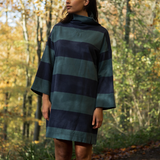 Ayse-Sue Organic Cotton Sweatshirt in Petrol and Navy Stripe