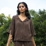 Ameera Organic Cotton Shirt in Cacao