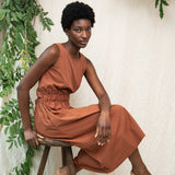 Cece Organic Cotton Dress in Russet
