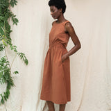 Cece Organic Cotton Dress in Russet