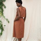 Cece Organic Cotton Dress in Russet
