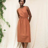 Cece Organic Cotton Dress in Russet