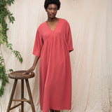Fauna Organic Cotton Dress in Rose