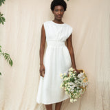Ottillie-May Linen Dress in Snow White