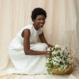 Ottillie-May Linen Dress in Snow White