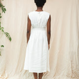 Ottillie-May Linen Dress in Snow White
