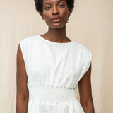 Ottillie-May Linen Dress in Snow White