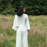 Kaz-May Linen Top in Snow White