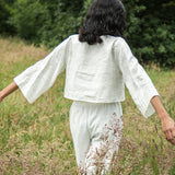 Kaz-May Linen Top in Snow White