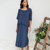 Alessia-Leigh Recycled Cotton Jumper in Denim Blue