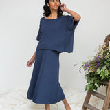 Alessia-Leigh Recycled Cotton Jumper in Denim Blue
