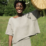 Alessia-Leigh Recycled Cotton Jumper in Natural