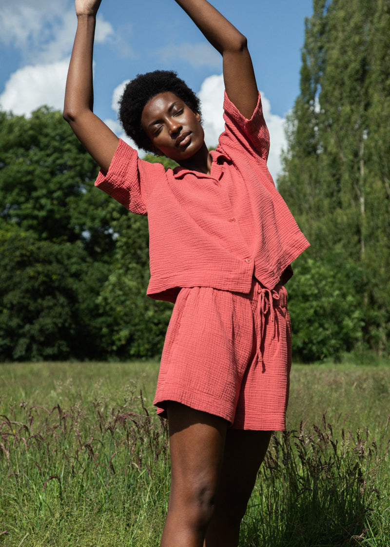 Ameera Organic Cotton Shirt in Rose