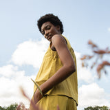 Azure Organic Cotton Top in Bright Olive