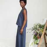 Azure Organic Cotton Top in Midnight