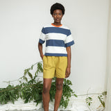 Bay-Sue Organic Cotton Top in Midnight and White Bold Stripe