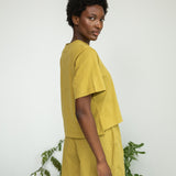 Bay Organic Cotton Top in Bright Olive