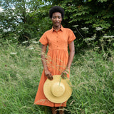 Bronwyn Organic Cotton Dress in Terracotta