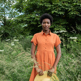 Bronwyn Organic Cotton Dress in Terracotta