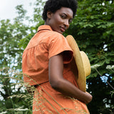 Bronwyn Organic Cotton Dress in Terracotta