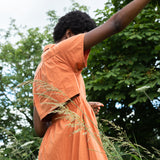 Bronwyn Organic Cotton Dress in Terracotta