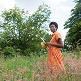 Bronwyn Organic Cotton Dress in Terracotta
