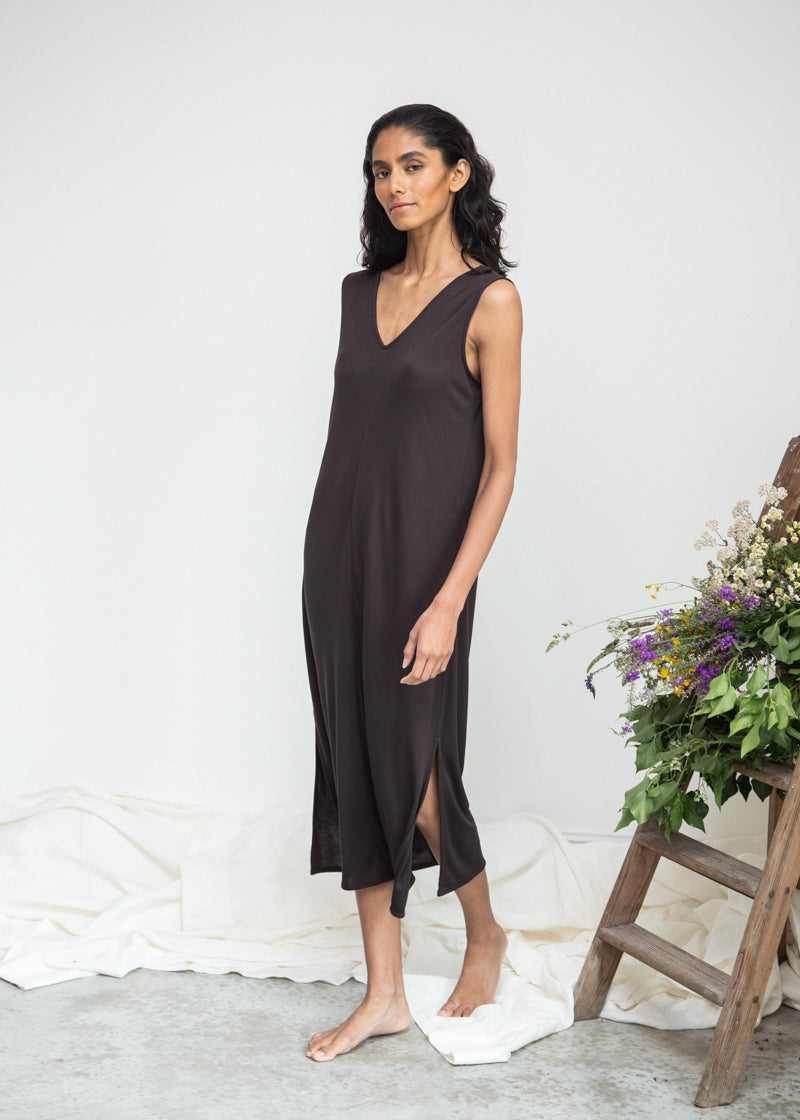 Catalina-Lou Lyocell Dress in Charcoal