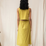 Cece Organic Cotton Dress in Bright Olive