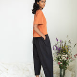 Cedar Organic Cotton Trouser in Black