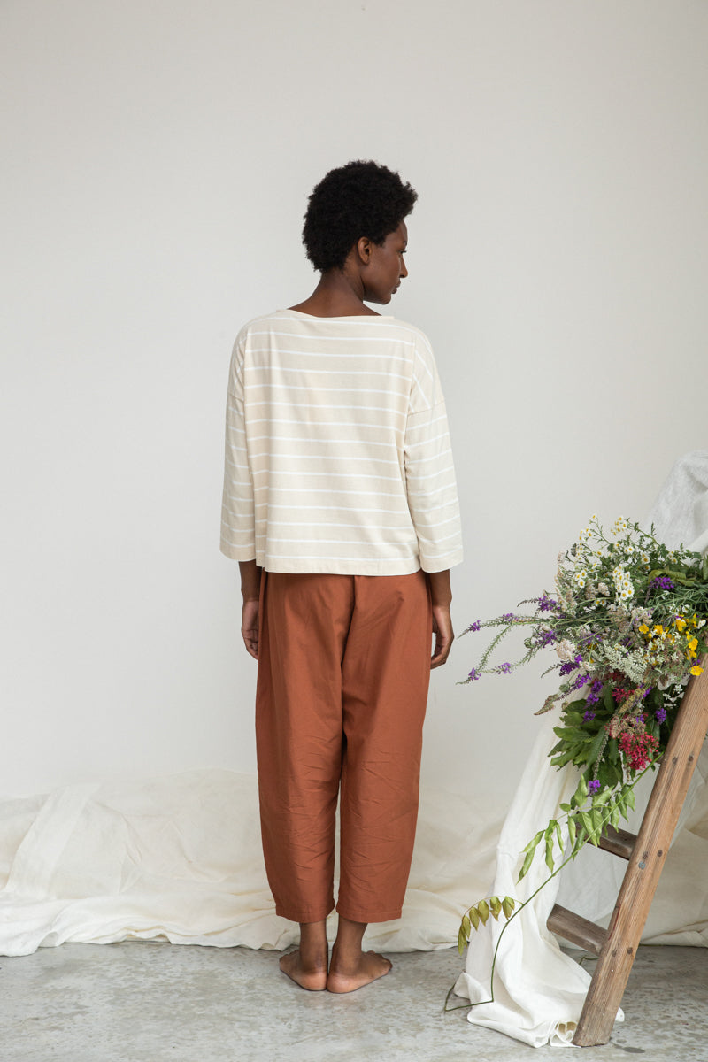 Cedar Organic Cotton Trouser in Russet