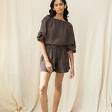 Cordelia Organic Cotton Top in Cacao