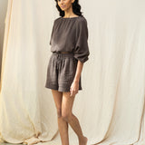 Cordelia Organic Cotton Top in Cacao