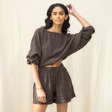 Cordelia Organic Cotton Top in Cacao