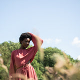 Cordelia Organic Cotton Top in Rose