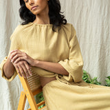 Cordelia Organic Cotton Top in Straw