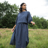 Dune Organic Cotton Top in Midnight