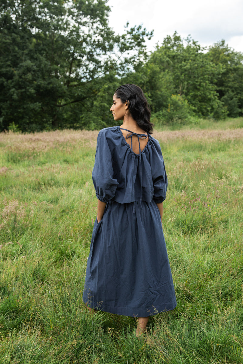 Dune Organic Cotton Top in Midnight
