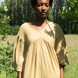 Fauna Organic Cotton Dress in Straw