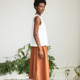 Goldie Organic Cotton Skirt in Russet