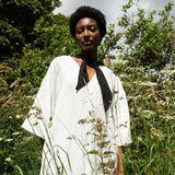 Isolde-May Linen Dress in Snow White