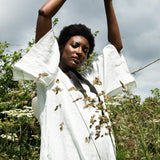 Isolde-May Linen Dress in Snow White