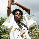 Isolde-May Linen Dress in Snow White