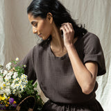 Jayda Organic Cotton Top in Cacao