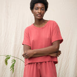 Jayda Organic Cotton Top in Rose