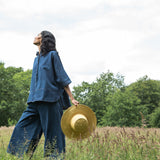 Lissie-Leigh Organic Cotton Denim Shirt in Mid Blue